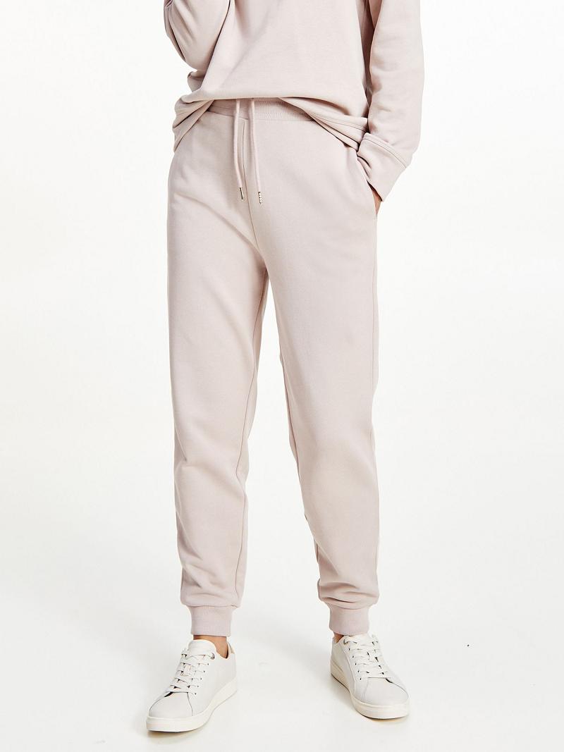 Beige Tommy Hilfiger Organic Cotton Relaxed Fit Sweatpant Pants | NZ_W21247