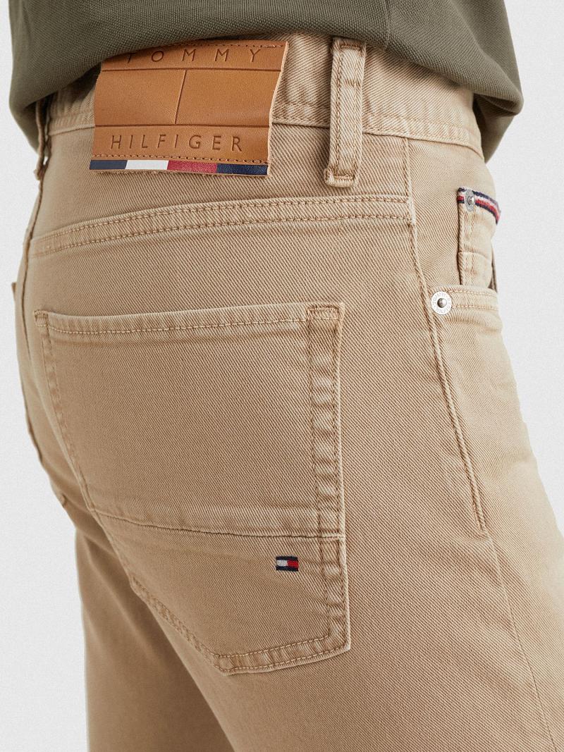 Beige Tommy Hilfiger Slim fit khaki wash Jeans | NZ_M31381