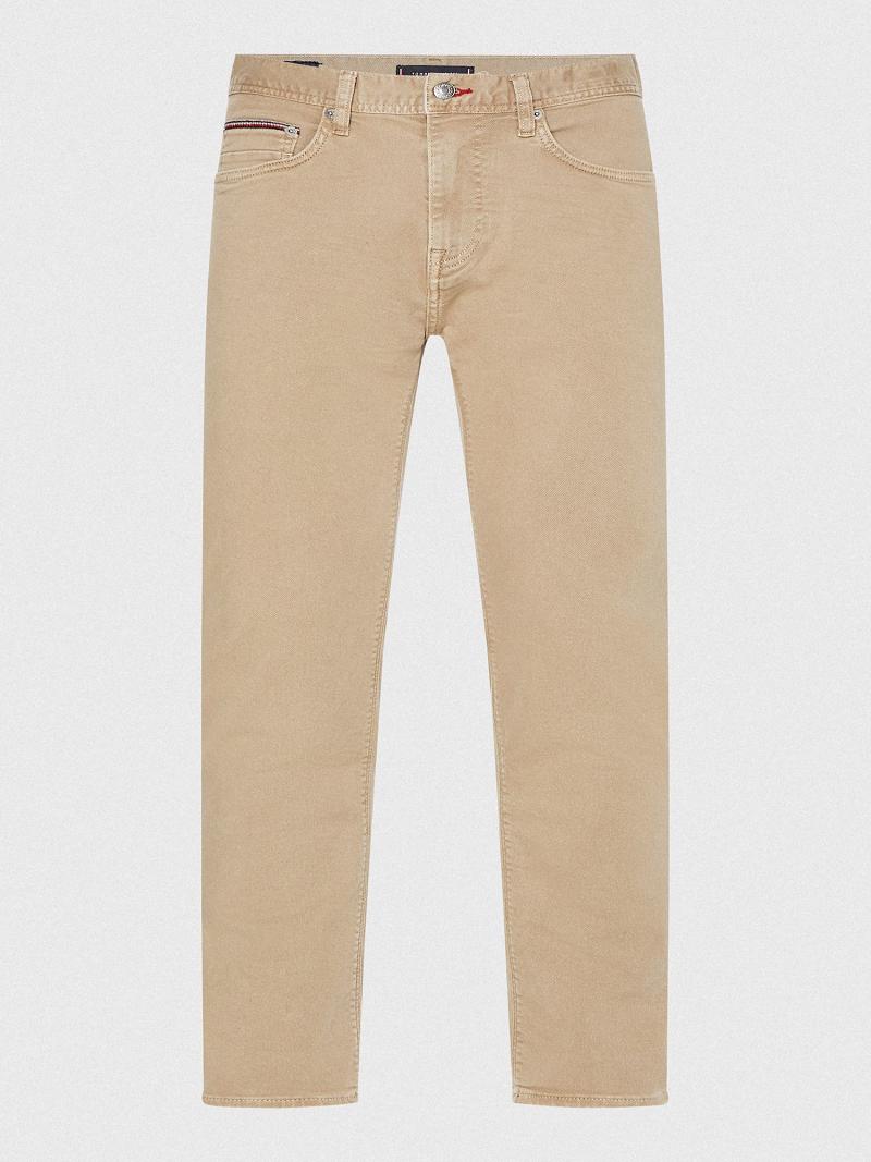 Beige Tommy Hilfiger Slim fit khaki wash Jeans | NZ_M31381