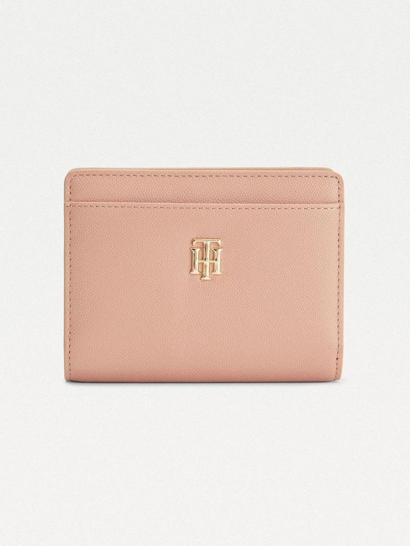 Beige Tommy Hilfiger TH Monogram Medium Wallets | NZ_W21713