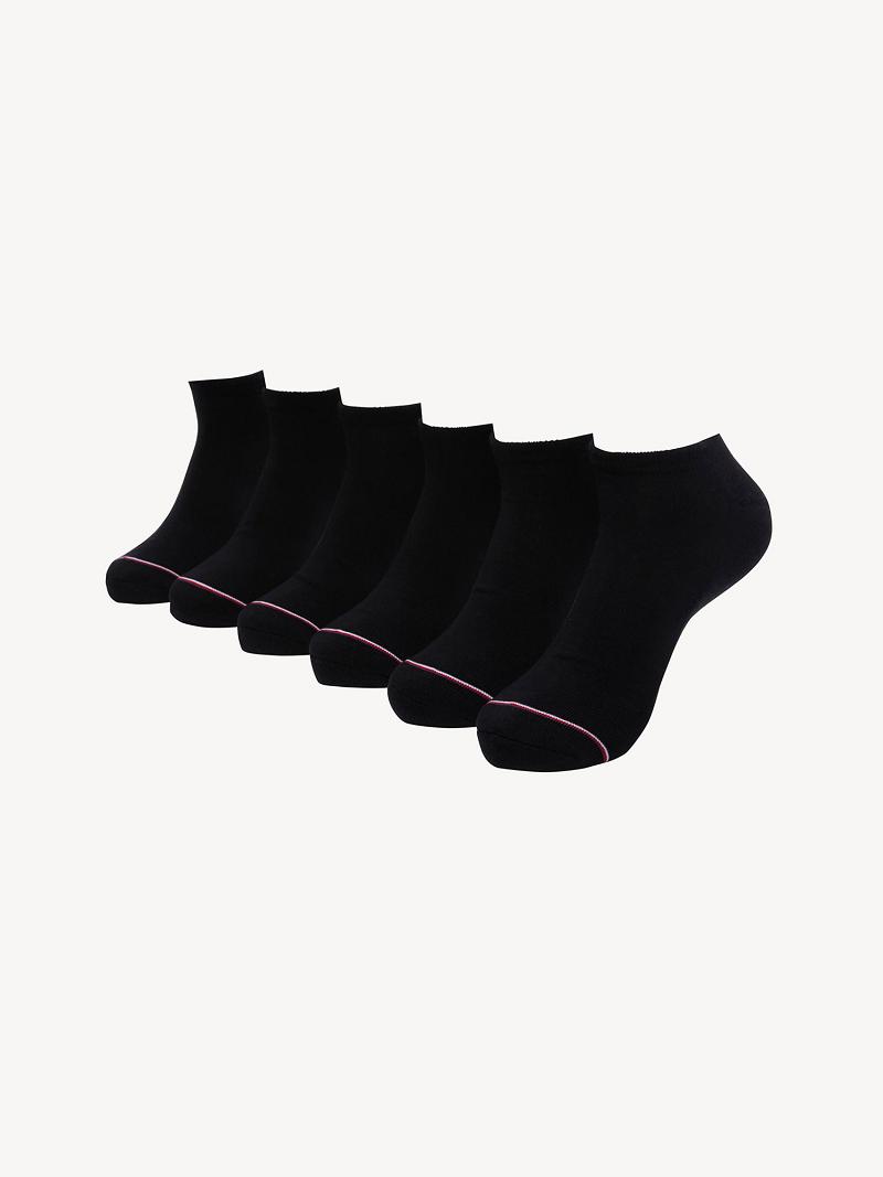 Black Tommy Hilfiger Ankles 6PK Socks | NZ_M31746