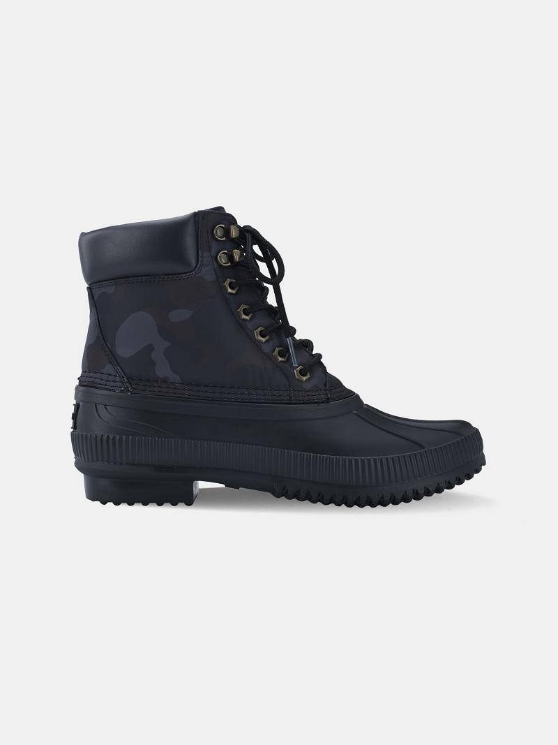 Black Tommy Hilfiger Camo duck Boots | NZ_M31683