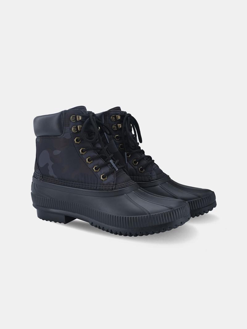 Black Tommy Hilfiger Camo duck Boots | NZ_M31683