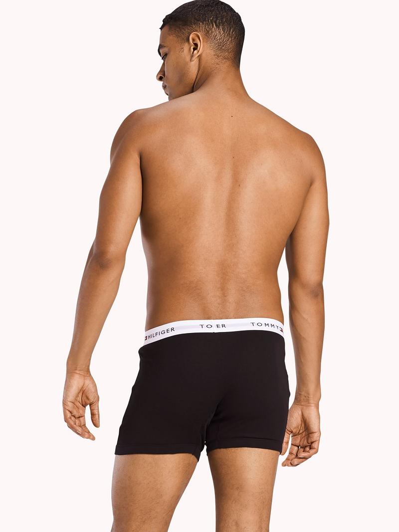 Black Tommy Hilfiger Classic cotton boxer brief 3pk Boxer Briefs | NZ_M31574