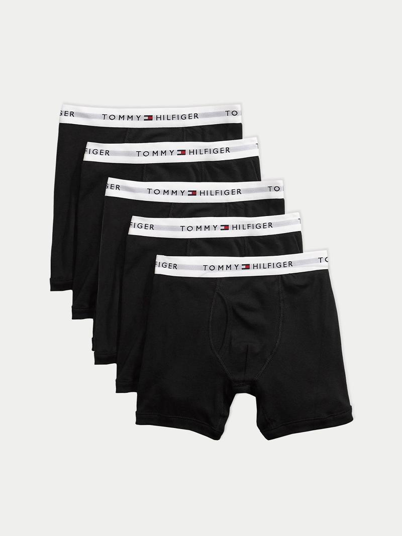 Black Tommy Hilfiger Cotton classics boxer brief 5pk Boxer Briefs | NZ_M31588