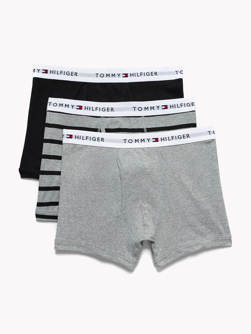 Black Tommy Hilfiger Cotton classics trunk 3pk Trunks | NZ_M31496