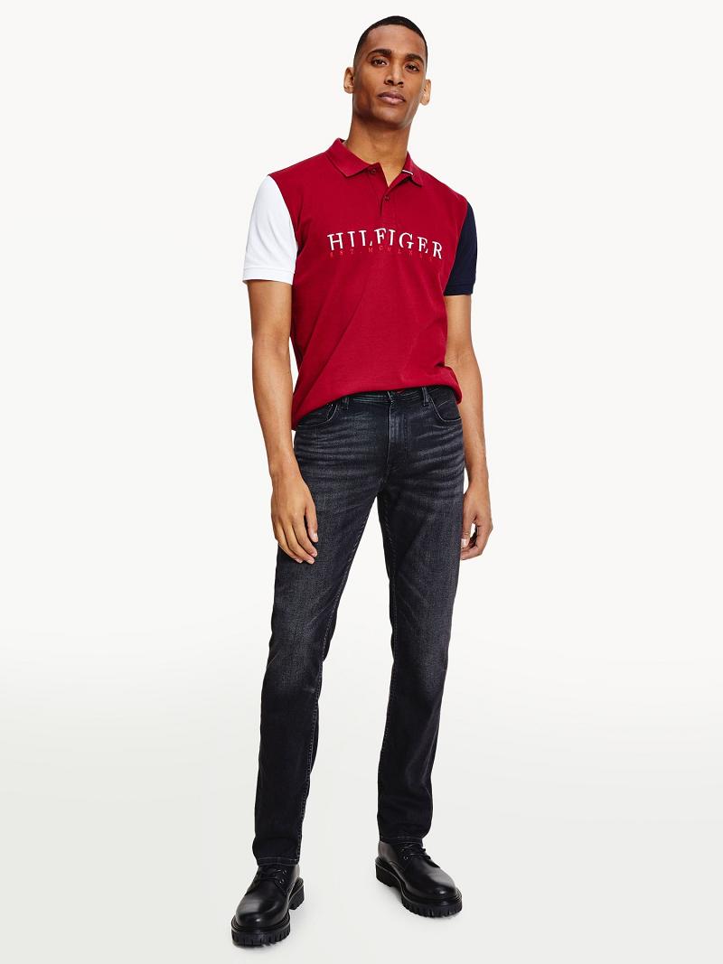 Black Tommy Hilfiger Denton straight fit wash Jeans | NZ_M31364