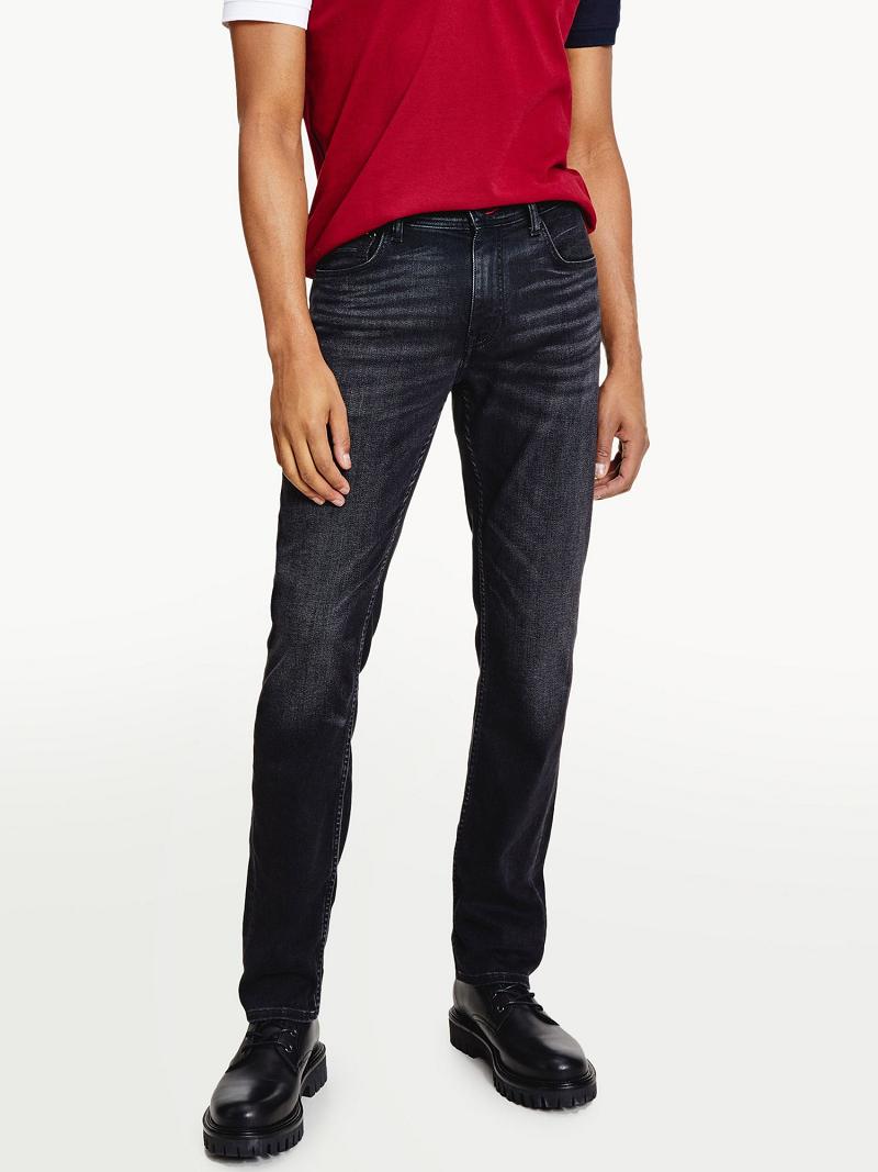 Black Tommy Hilfiger Denton straight fit wash Jeans | NZ_M31364