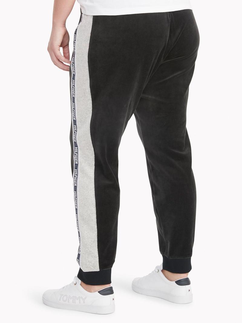 Black Tommy Hilfiger Essential Curve Logo Tape Jogger | NZ_W21213