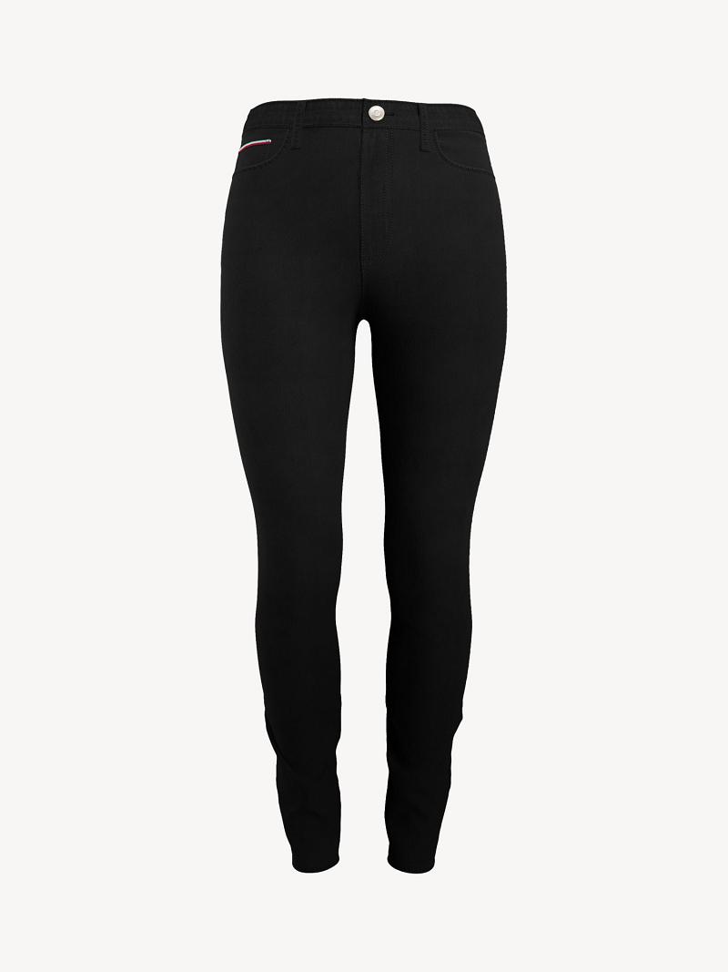 Black Tommy Hilfiger Essential High-Rise Skinny Pant Jeans | NZ_W21193