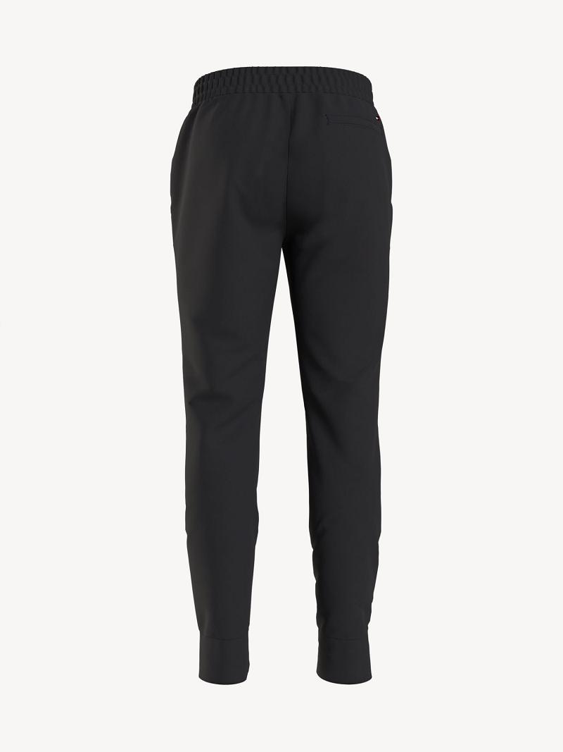 Black Tommy Hilfiger Essential solid tech Jogger | NZ_M31348