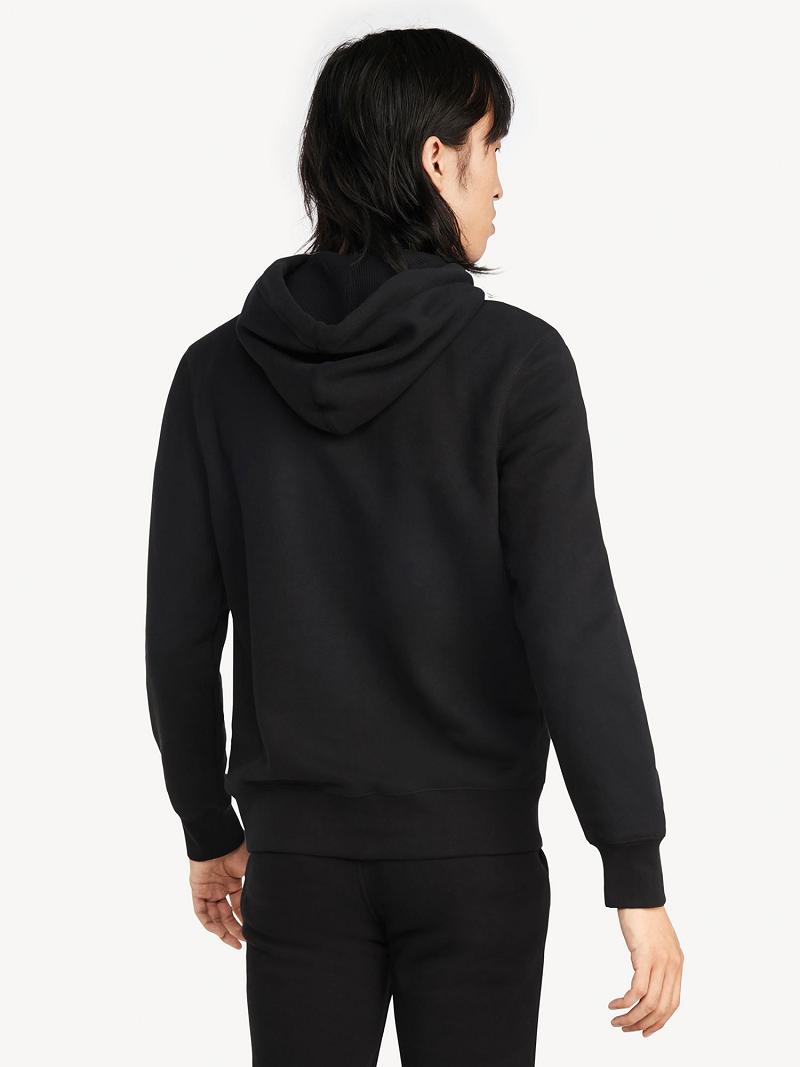 Black Tommy Hilfiger Essential zip Hoodies | NZ_M31444