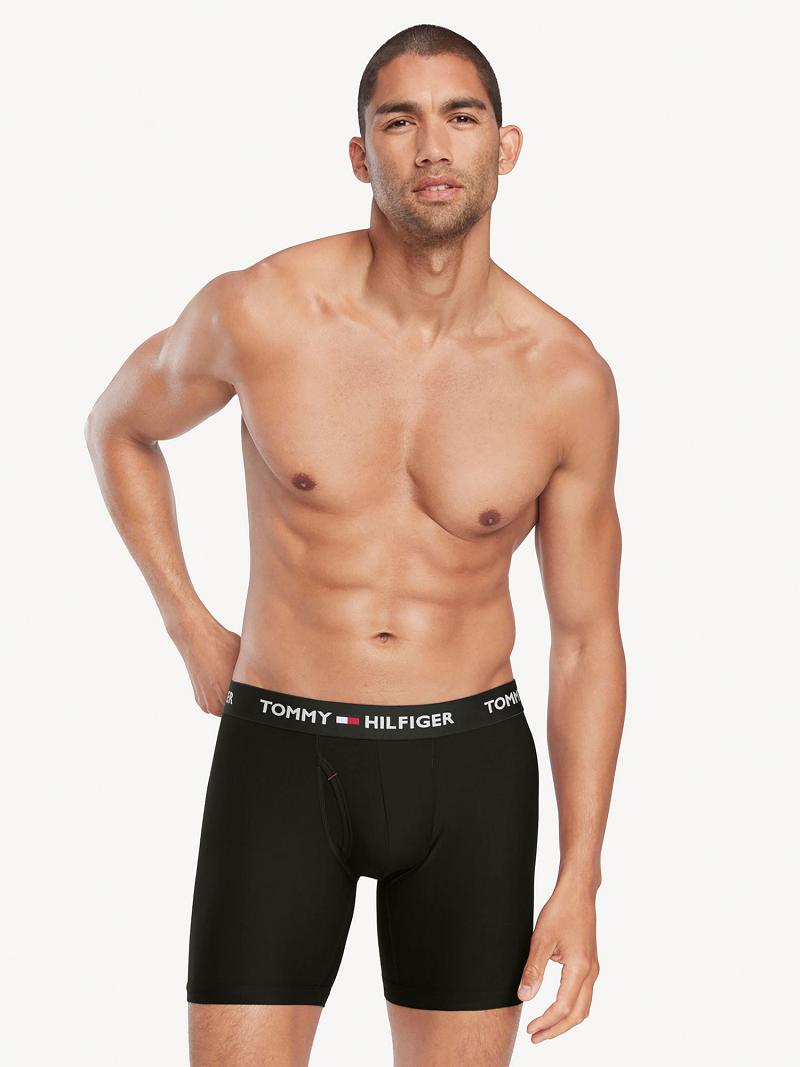 Black Tommy Hilfiger Everyday microfiber boxer brief 3pk Boxer Briefs | NZ_M31603