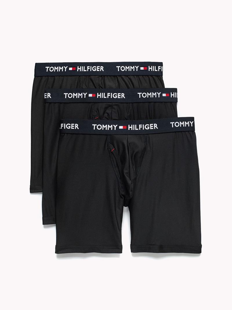 Black Tommy Hilfiger Everyday microfiber boxer brief 3pk Boxer Briefs | NZ_M31603