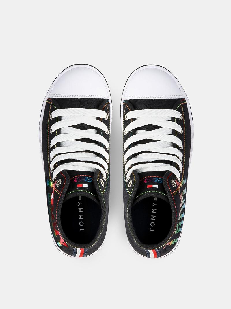 Black Tommy Hilfiger Heelys® Tommy Love High Top Sneakers | NZ_B2238