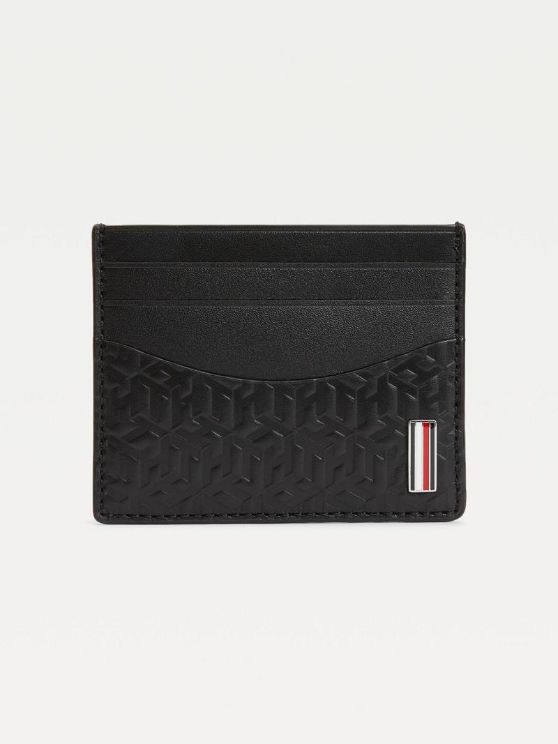 Black Tommy Hilfiger Monogram Credit Cardholders | NZ_M31723