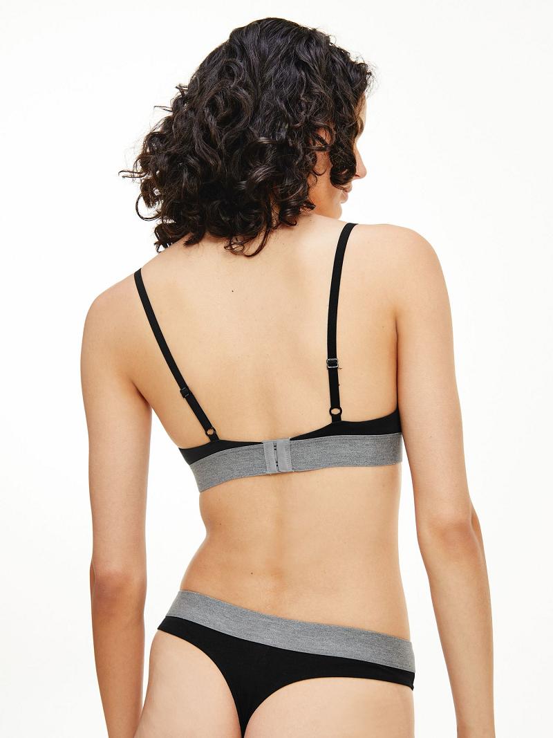 Black Tommy Hilfiger Organic Cotton Unlined Bras | NZ_W21529