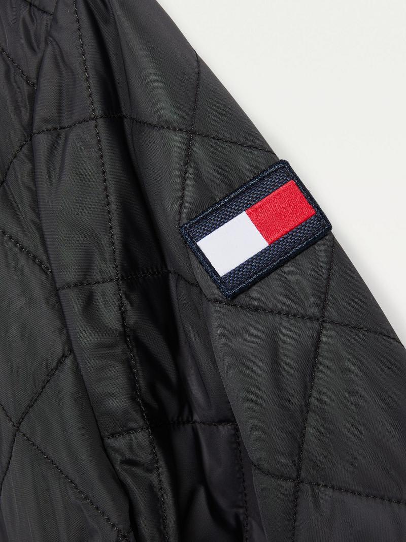 Black Tommy Hilfiger Quilted Jackets | NZ_G1119