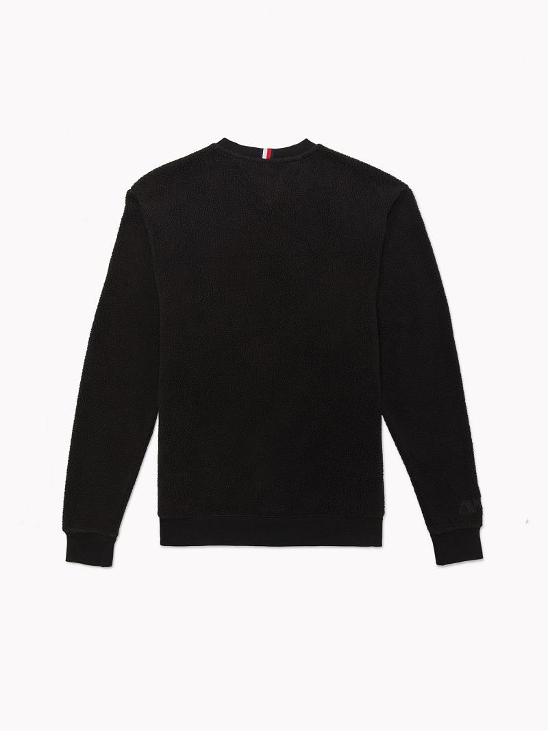 Black Tommy Hilfiger Recycled teddy crewneck Sweatshirts | NZ_M31133