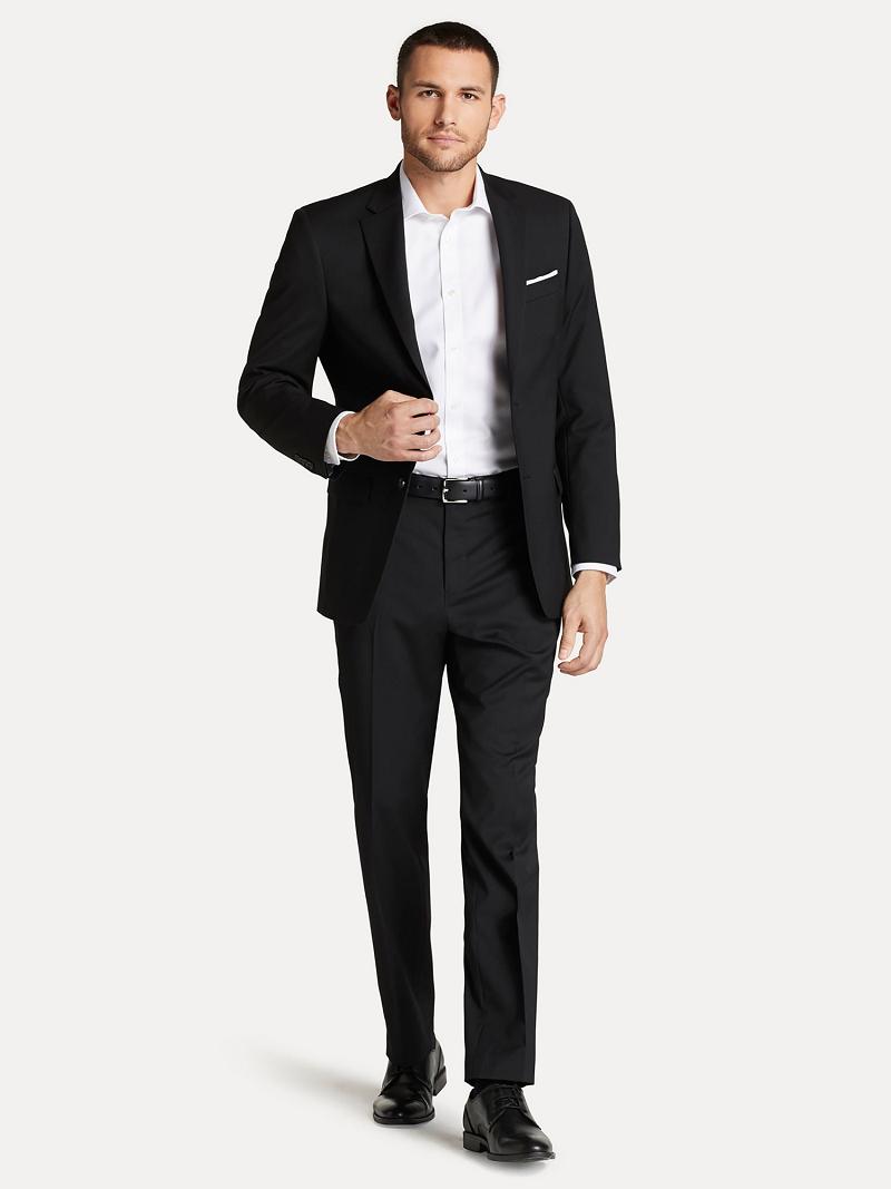 Black Tommy Hilfiger Regular fit essential twill Blazers | NZ_M31477