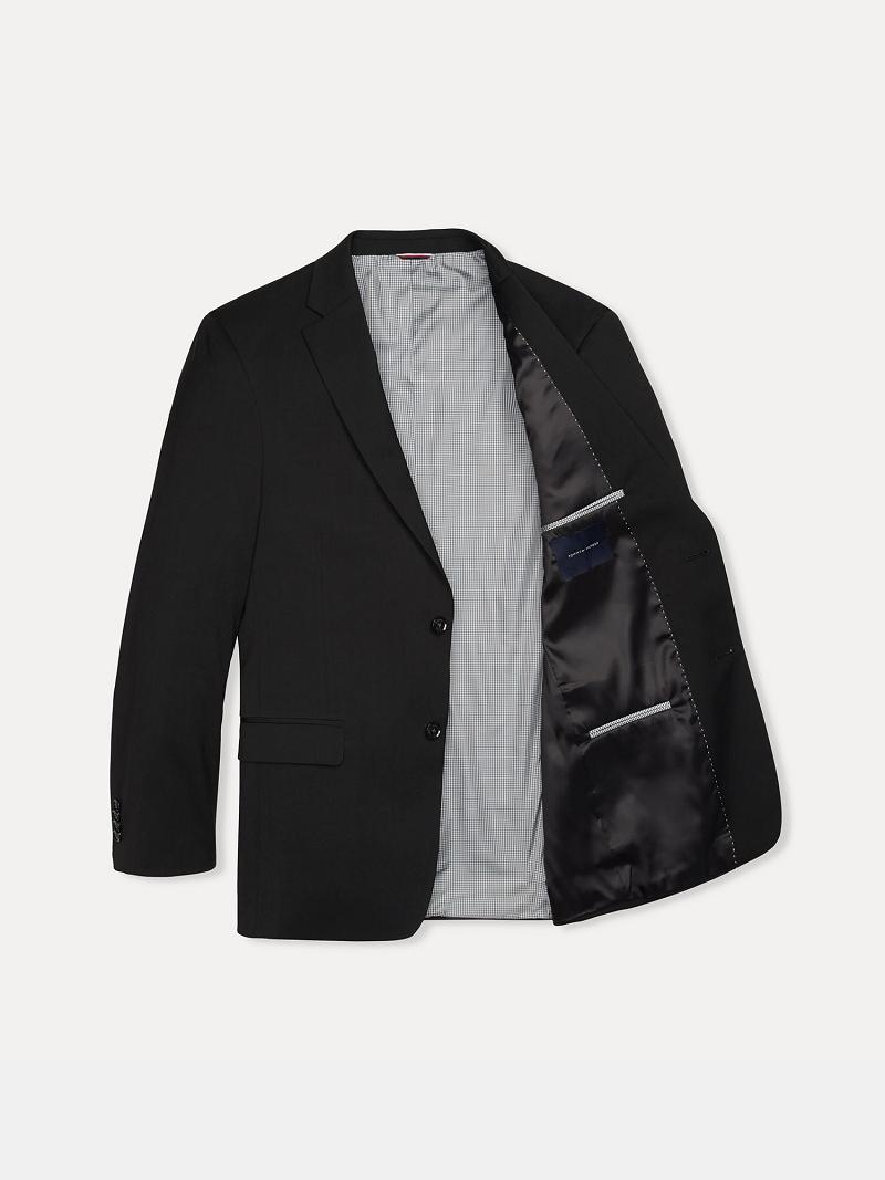 Black Tommy Hilfiger Regular fit essential twill Blazers | NZ_M31477