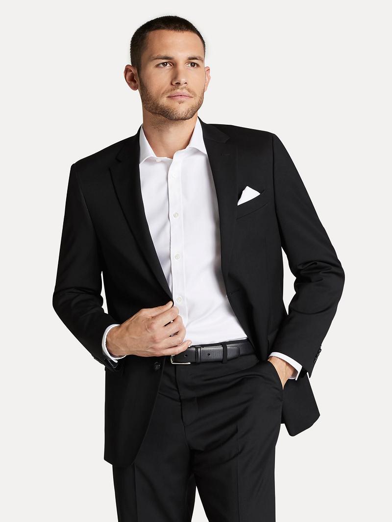 Black Tommy Hilfiger Regular fit essential twill Blazers | NZ_M31477