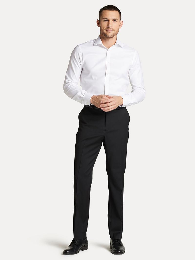 Black Tommy Hilfiger Regular fit in twill Pants | NZ_M31330