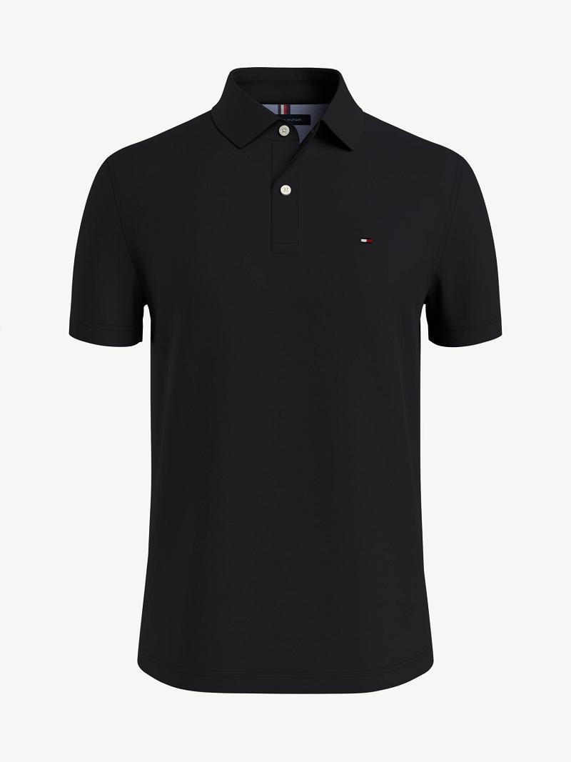 Black Tommy Hilfiger Regular fit tommy Polos | NZ_M31302