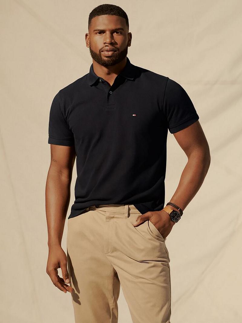 Black Tommy Hilfiger Regular fit tommy Polos | NZ_M31302