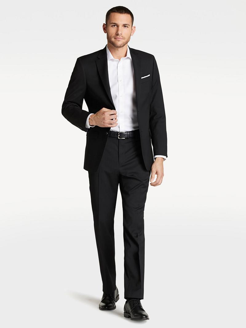 Black Tommy Hilfiger Regular fit wool Blazers | NZ_M31484