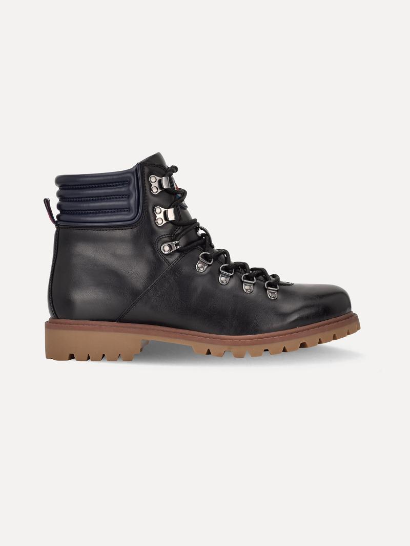 Black Tommy Hilfiger Solid utility Boots | NZ_M31691