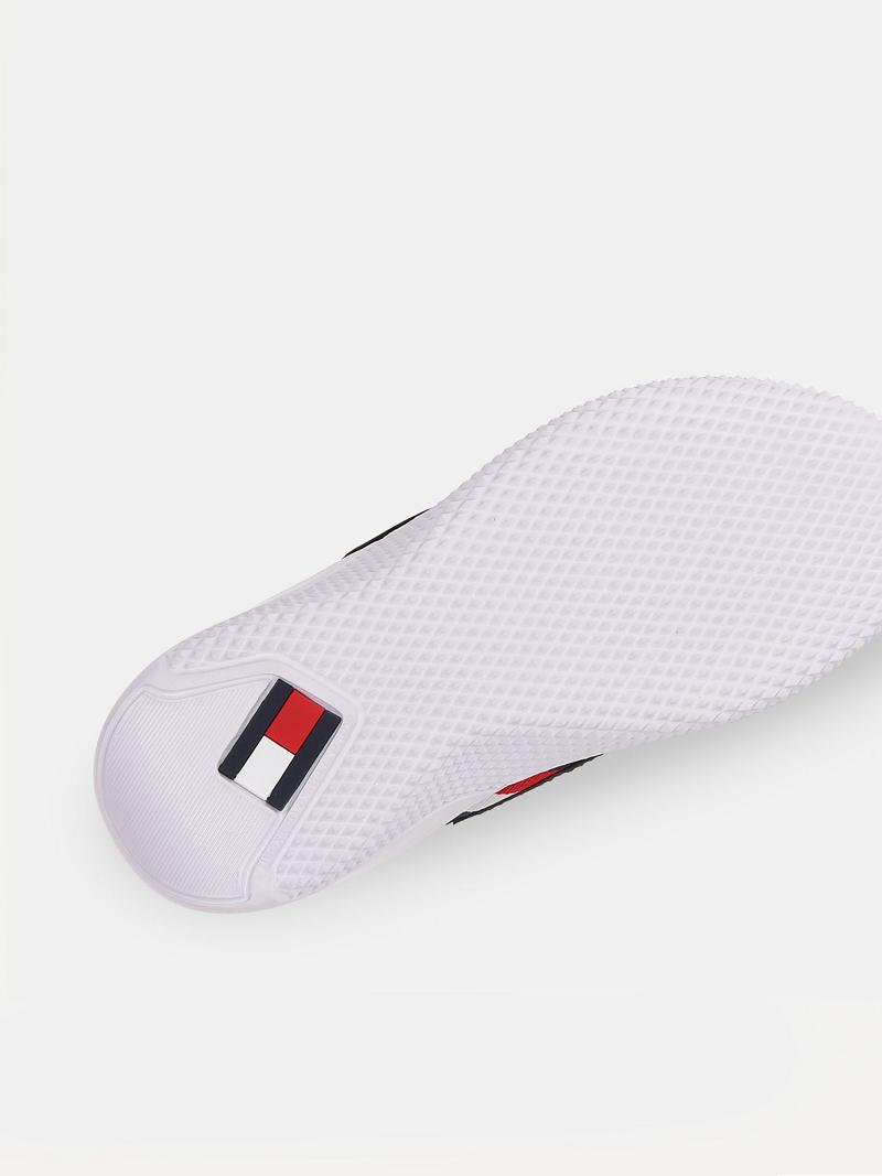 Black Tommy Hilfiger Strap Runner Sneakers | NZ_B2244