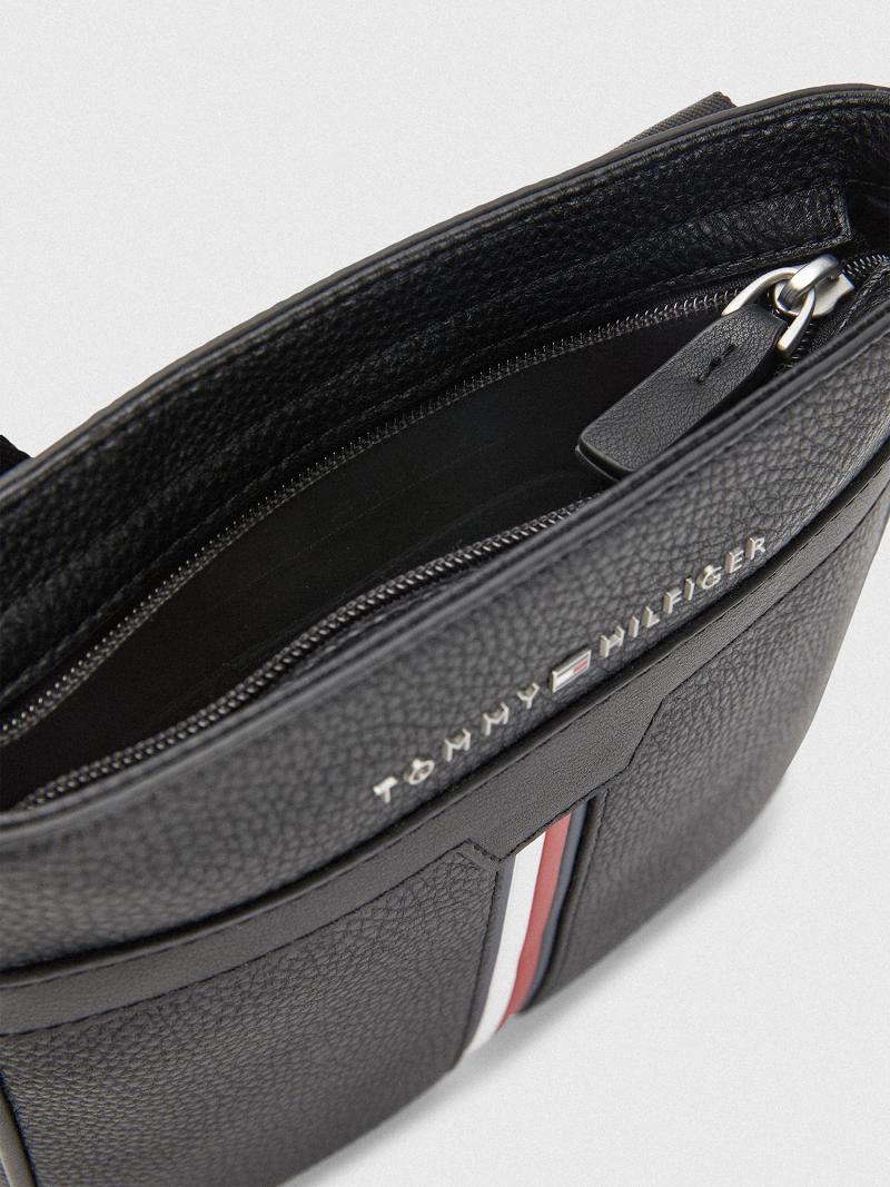 Black Tommy Hilfiger Stripe Mini Crossbody Bags | NZ_M31705