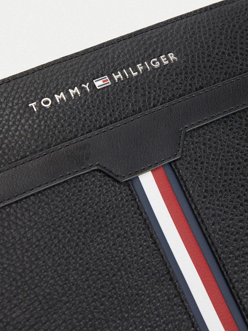 Black Tommy Hilfiger Stripe Wash Wash Bag | NZ_M31815