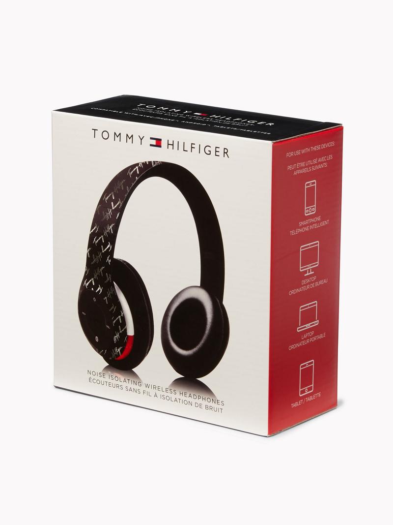 Black Tommy Hilfiger TH Wireless Headphones Technology | NZ_M31798