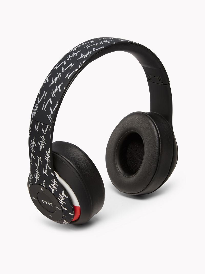 Black Tommy Hilfiger TH Wireless Headphones Technology | NZ_W21700