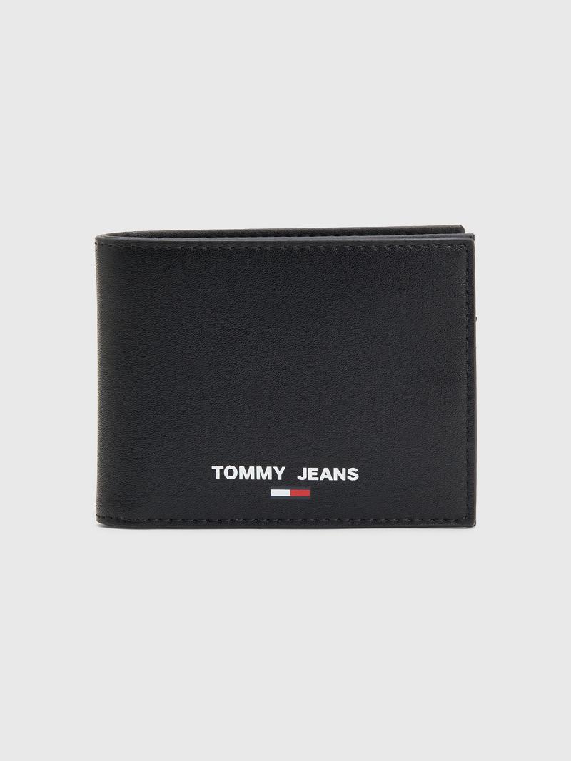 Black Tommy Hilfiger TJ Utility Coin & Card Wallets | NZ_M31814