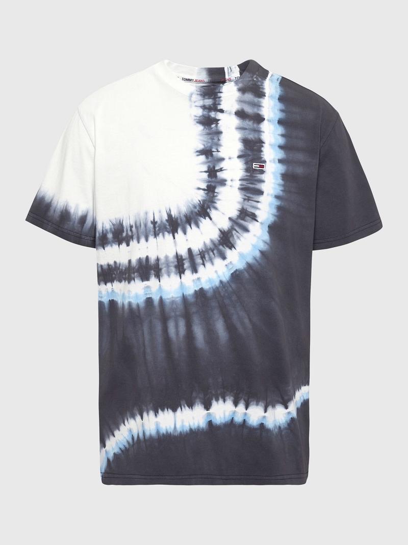 Black Tommy Hilfiger Tie-dye T Shirts | NZ_M31081