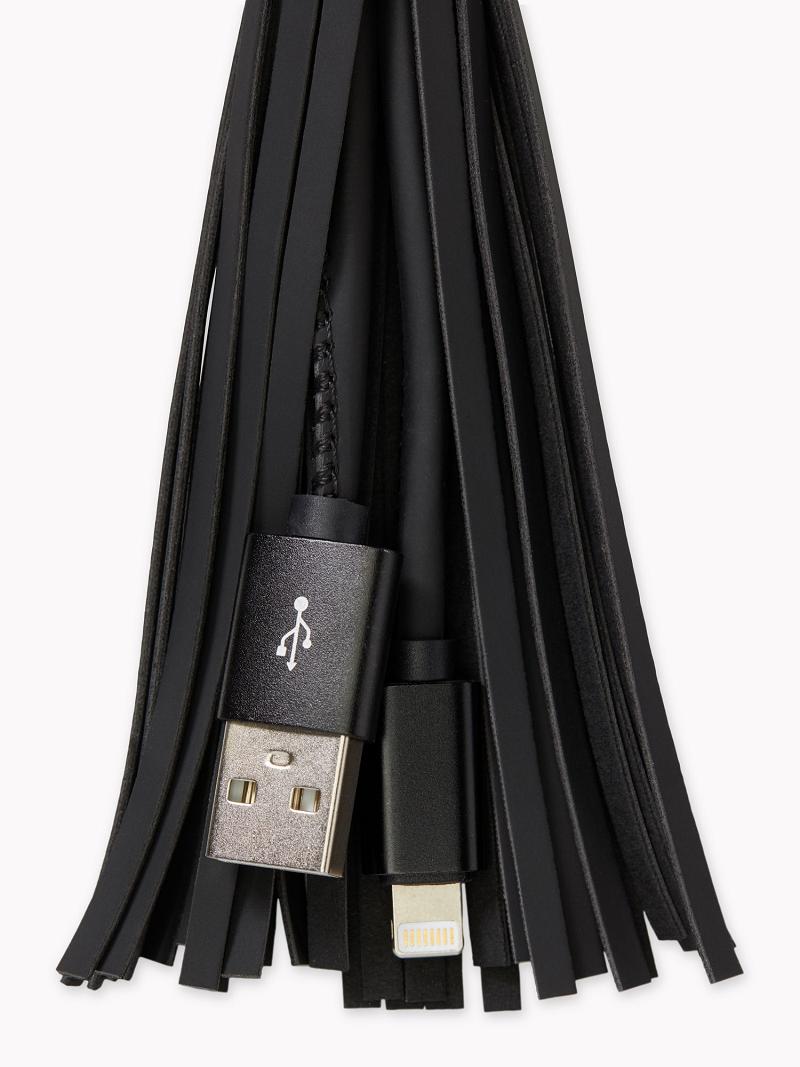 Black Tommy Hilfiger USB Tassel Technology | NZ_M31799