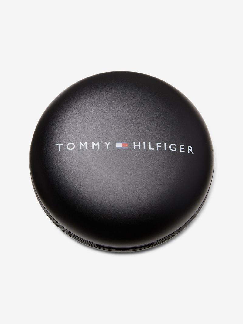 Black Tommy Hilfiger Wireless Earbuds And Charging Case Technology | NZ_G1368