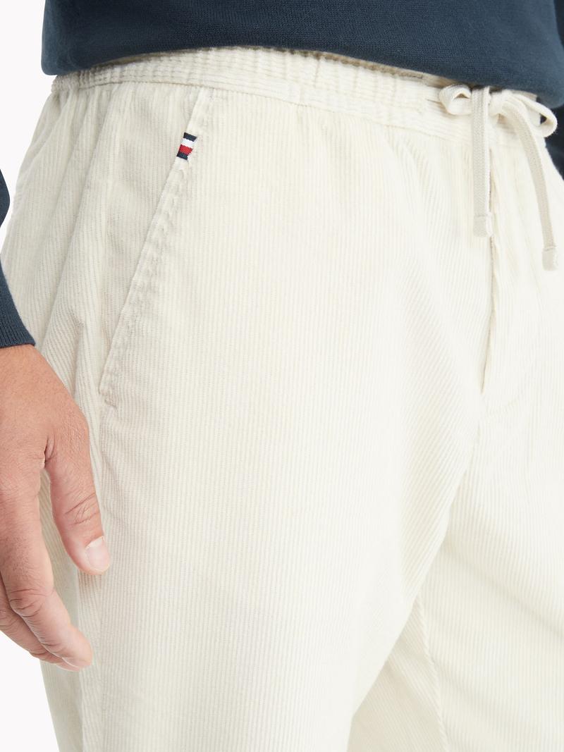 Black / White Tommy Hilfiger Essential corduroy Jogger | NZ_M31345