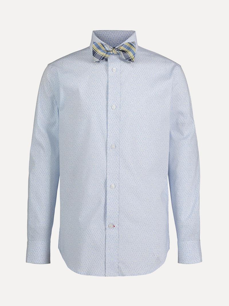 Blue Tommy Hilfiger Big Floral and Bow Tie Set Shirts | NZ_B2074