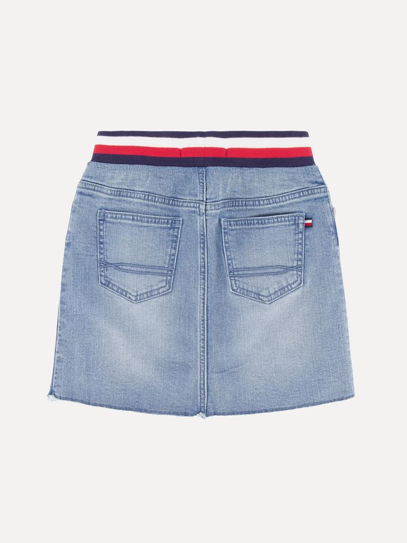 Blue Tommy Hilfiger Big Pull-On Denim Skirts | NZ_G1166