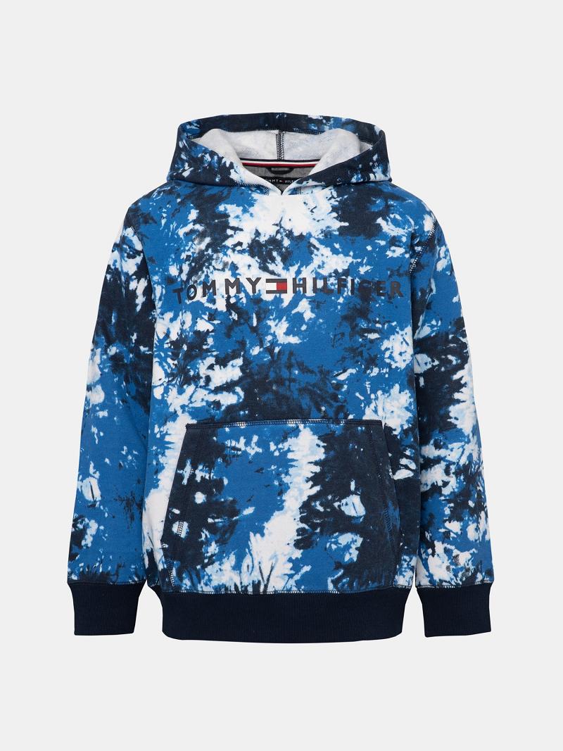 Blue Tommy Hilfiger Big Tie-Dye Hoodies | NZ_B2018