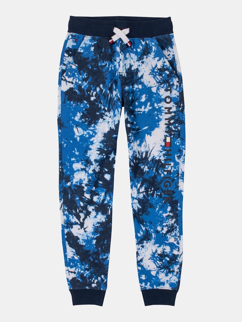 Blue Tommy Hilfiger Big Tie-Dye Sweatpants | NZ_B2119