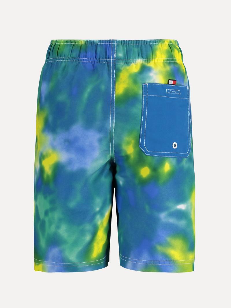 Blue Tommy Hilfiger Big Tie-Dye Trunk Swimwear | NZ_B2146