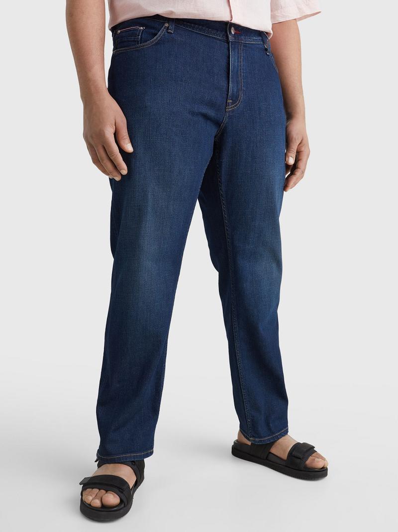 Blue Tommy Hilfiger Big and tall regular fit indigo wash Jeans | NZ_M31358