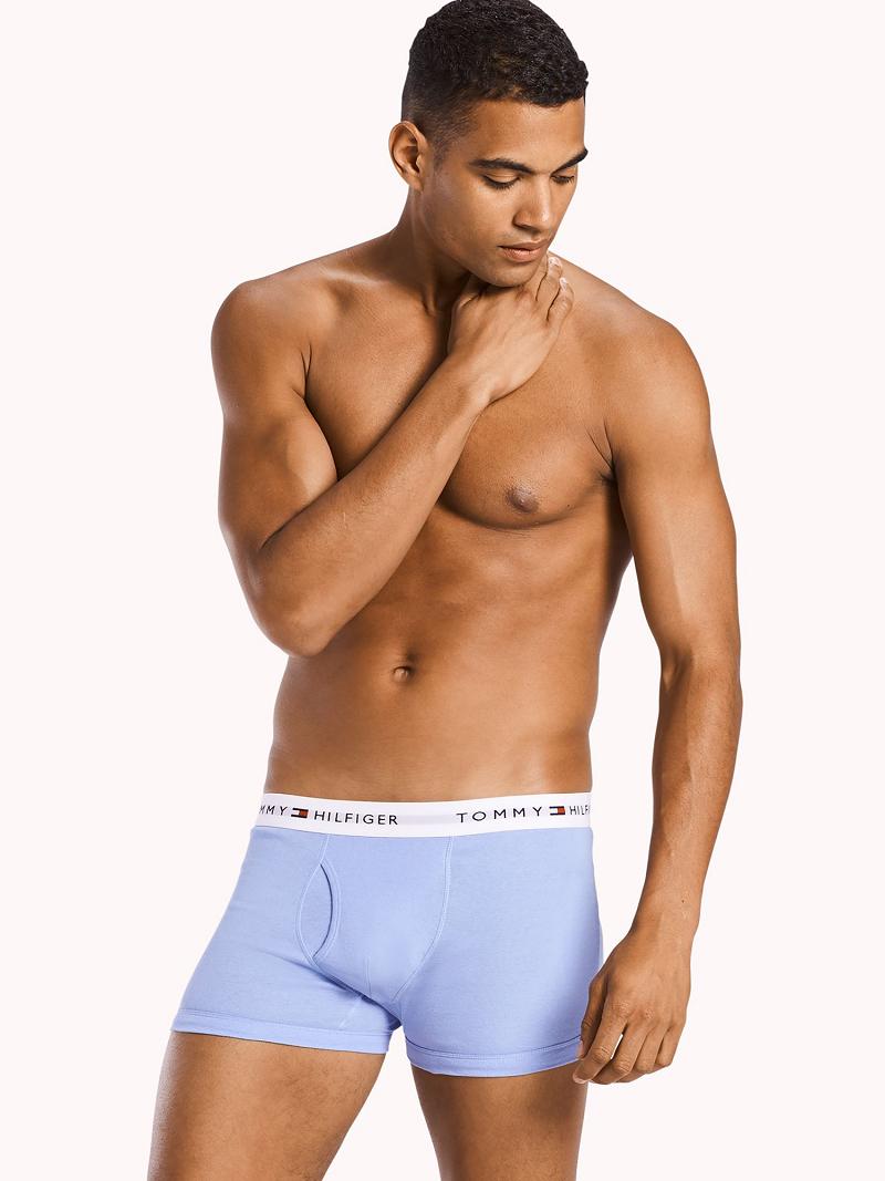 Blue Tommy Hilfiger Cotton classics trunk 3pk Trunks | NZ_M31503