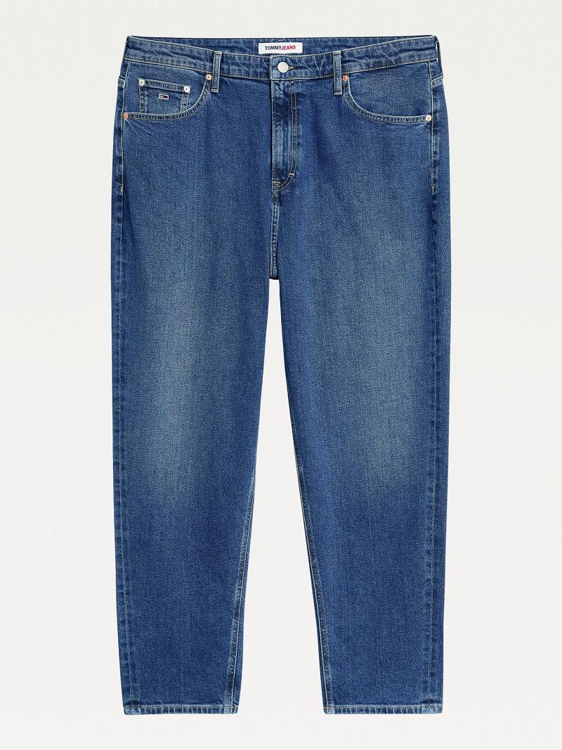 Blue Tommy Hilfiger Curve High Rise Tapered Mom Fit Jeans | NZ_W21189