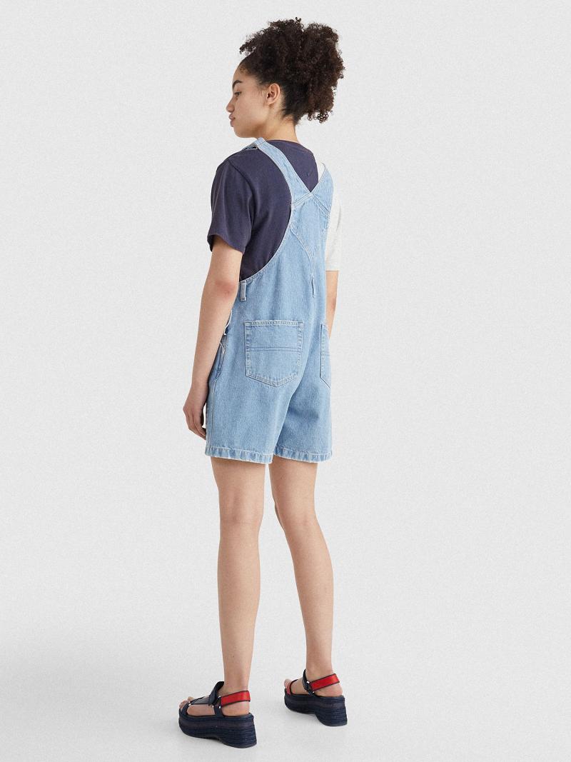 Blue Tommy Hilfiger Denim Overall Short Skirts | NZ_W21325